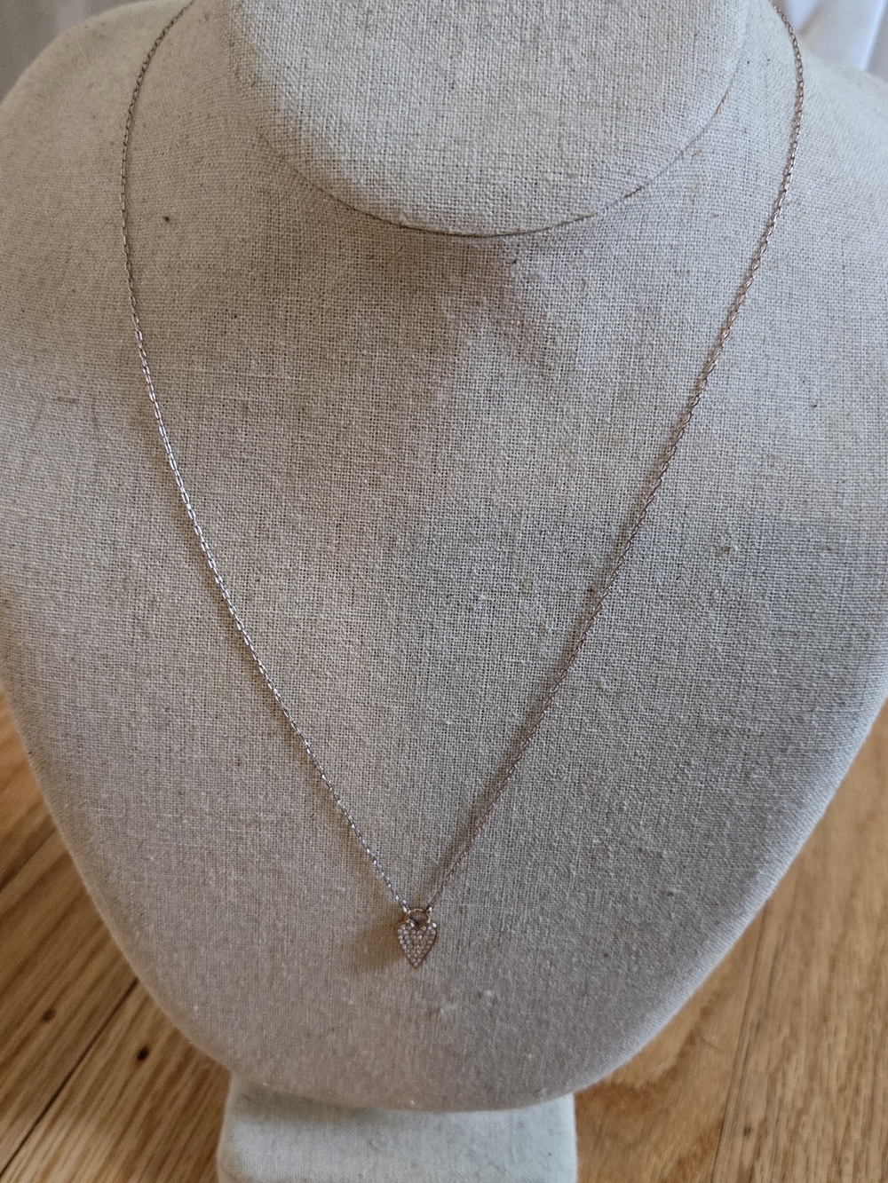 Stella & Dot Rose Gold Heart Pendant Necklace